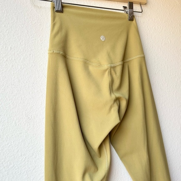 Lululemon Align Full Length Pant 28" in Mustard Yellow Grape Leaf Sz 2 - Picture 10 of 16